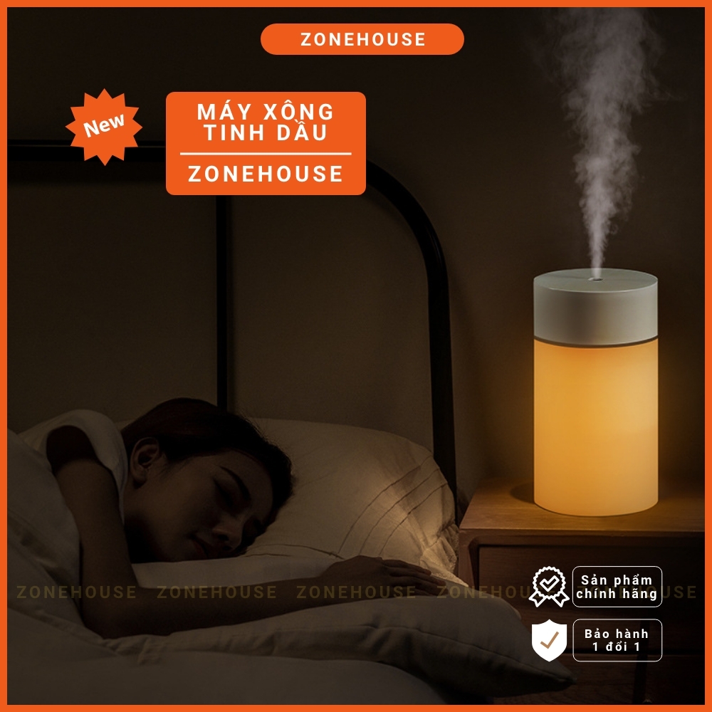 [GIÁSỈ] Máy xông tinh dầu tạo ẩm ZONEHOUSE, máy phun sương xông tinh dầu giá rẻ, máy khuếch tán tinh dầu [ZONESHOP]