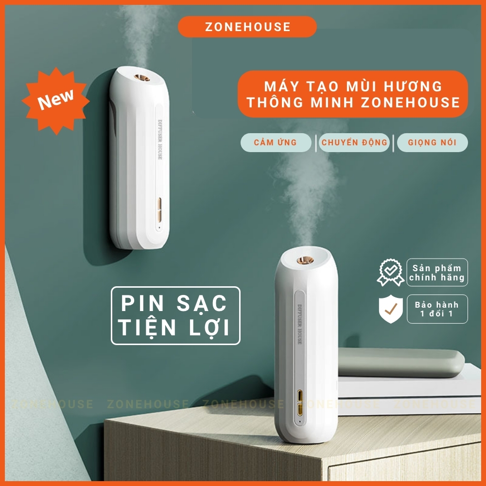 Máy tạo mùi hương thông minh ZoneHouse, cảm biến chuyển , giọng nói, máy khuyếch tán hương thơm tự động [ZONESHOP]