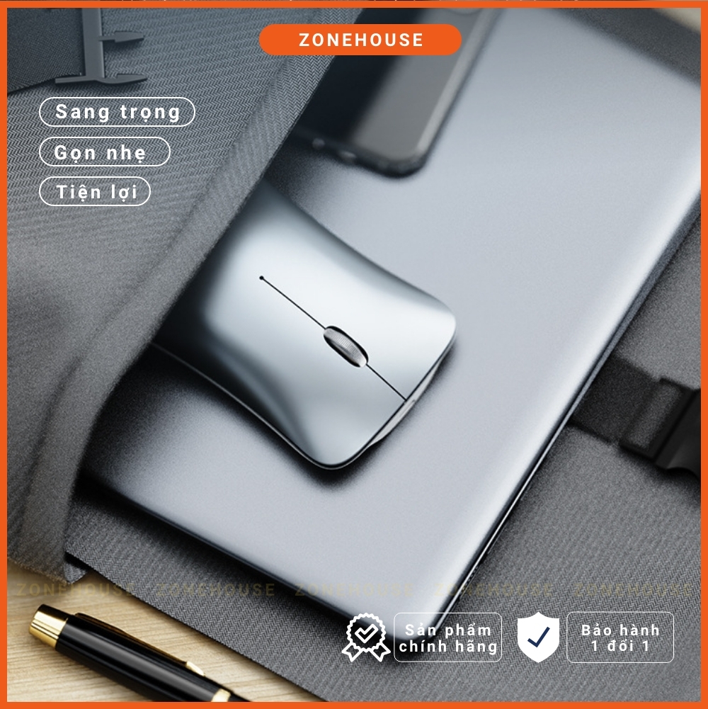 Chuột Bluetooth Wifi INPHIC PM9BS Chính hãng, Phong Cách Macbook, Có Thể Sạc Lại, 3 chế độ BT5.0/3.0+2.4Ghz - ZONESHOP
