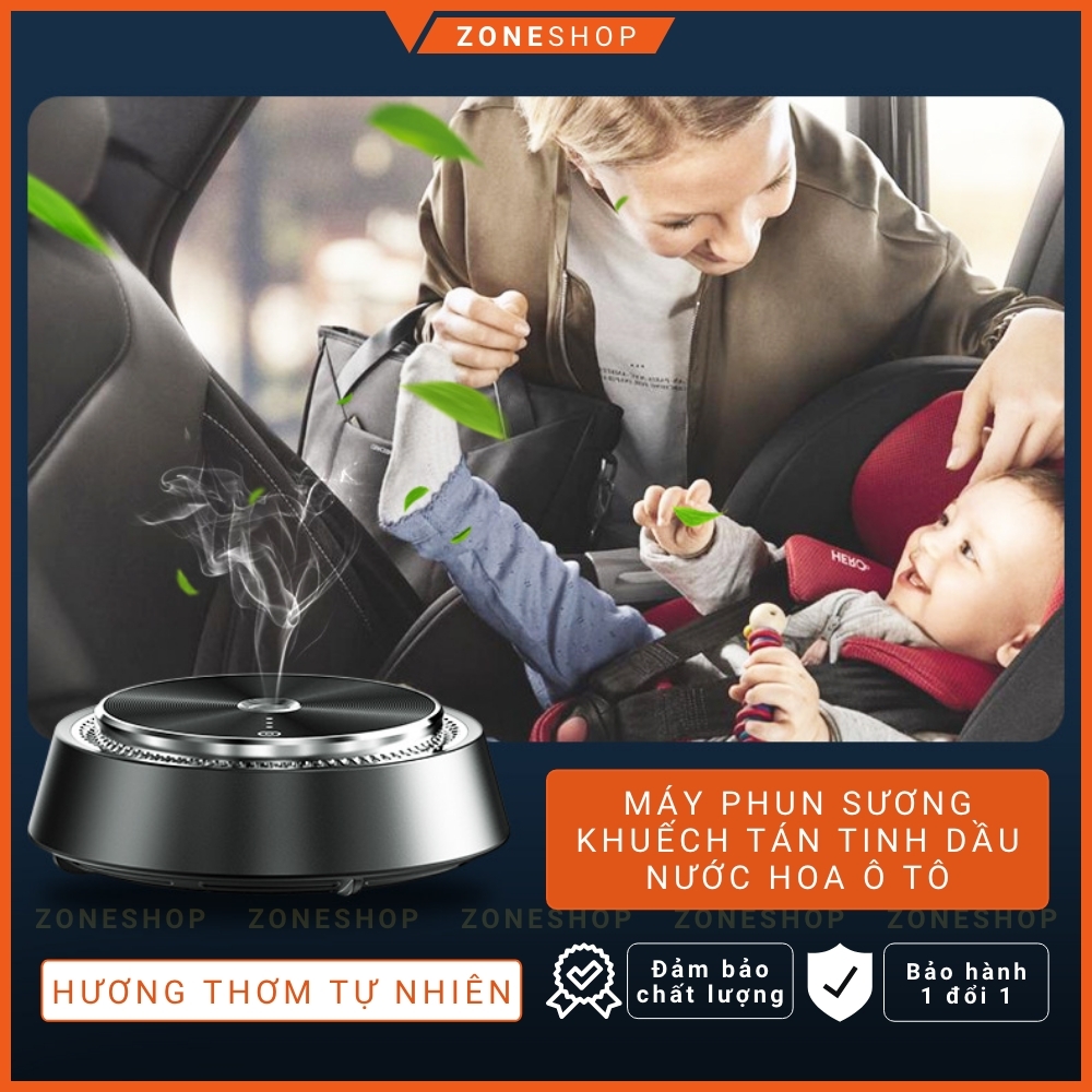 Máy xông khuếch tán tinh dầu, khử mùi xe hơi hợp kim nhôm cao cấp công nghệ châu Âu để ô tô, bàn làm việc sang trọng