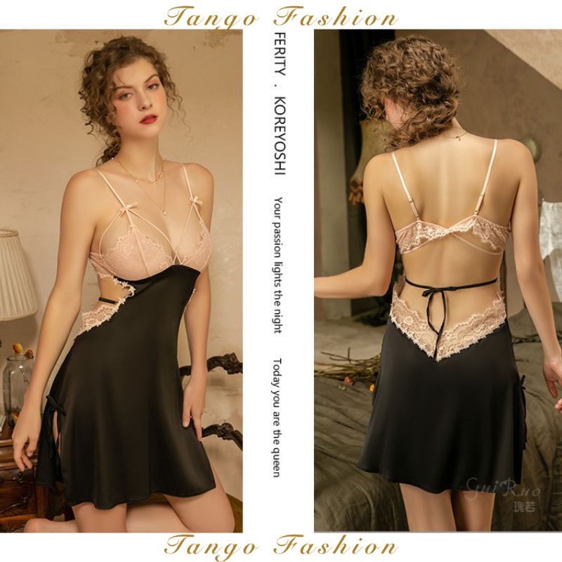 Váy ngủ sexy lụa cao cấp, Đầm mặc nhà gợi cảm quyến rũ - Tango Fashion Shop