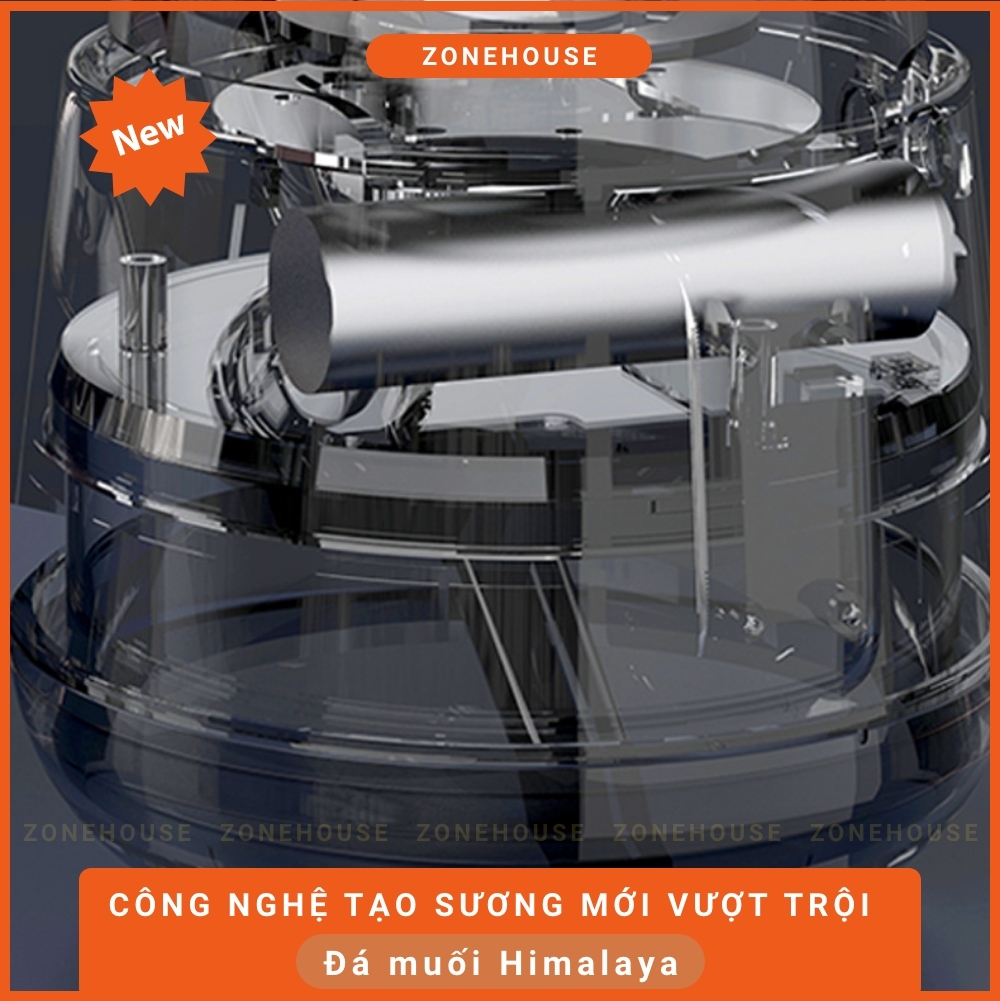 Máy xông tinh dầu bình nước đá muối Himalaya ZONEHOUSE New, đá muối tự nhiên, đèn xông tinh dầu văn phòng [ZONESHOP]