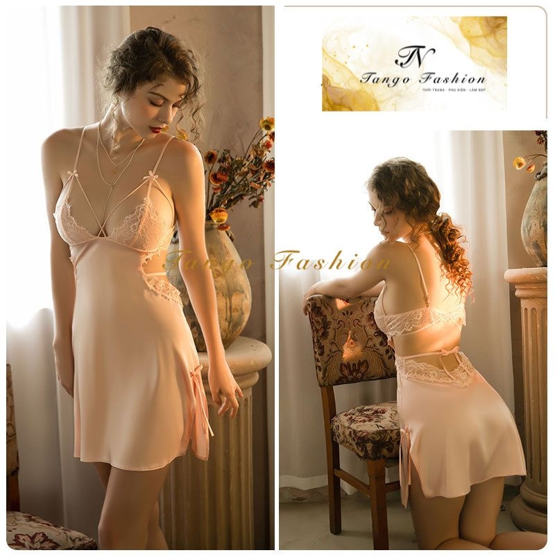 Váy ngủ sexy lụa cao cấp, Đầm mặc nhà gợi cảm quyến rũ - Tango Fashion Shop