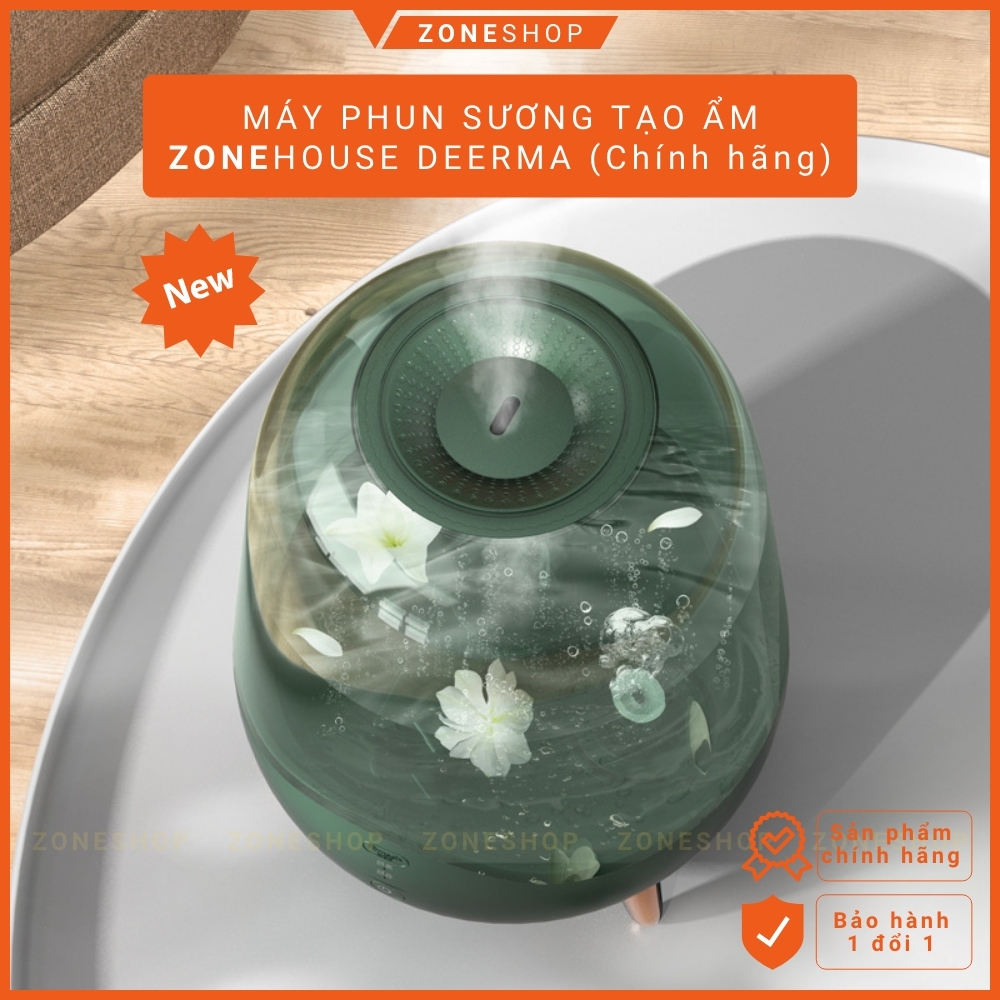 Máy phun sương tạo ẩm cao cấp ZONEHOUSE DEERMA dung tích 5 lít - màng lọc ion phun sương nano [ZONESHOP]