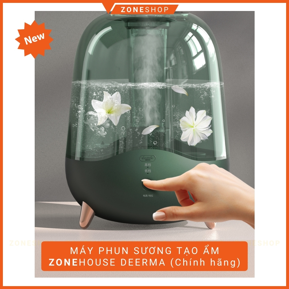 Máy phun sương tạo ẩm cao cấp ZONEHOUSE DEERMA dung tích 5 lít - màng lọc ion phun sương nano [ZONESHOP]