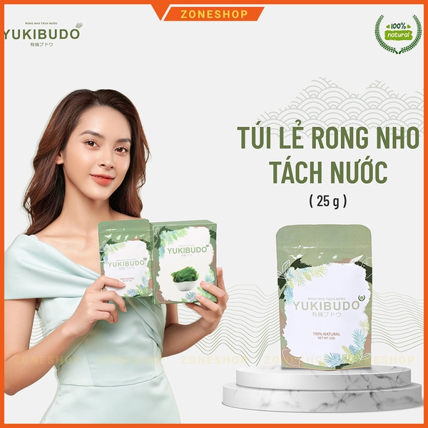 [NEW] Rong nho tách nước YUKIBUDO [GÓI LẺ] tặng nước xốt mè rang - Rong nho CN Nhật Bản Yukibudo [ZONESHOP]