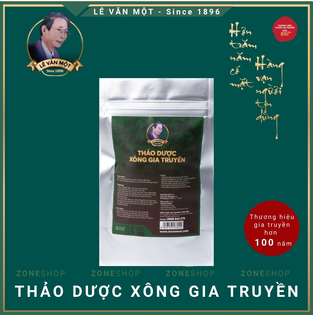 Thảo dược xông spa gia truyền Lê Văn Một, giảm đau đầu, mất ngủ, cao huyết áp, cảm lạnh, cảm cúm, giảm gout, đau mỏi..