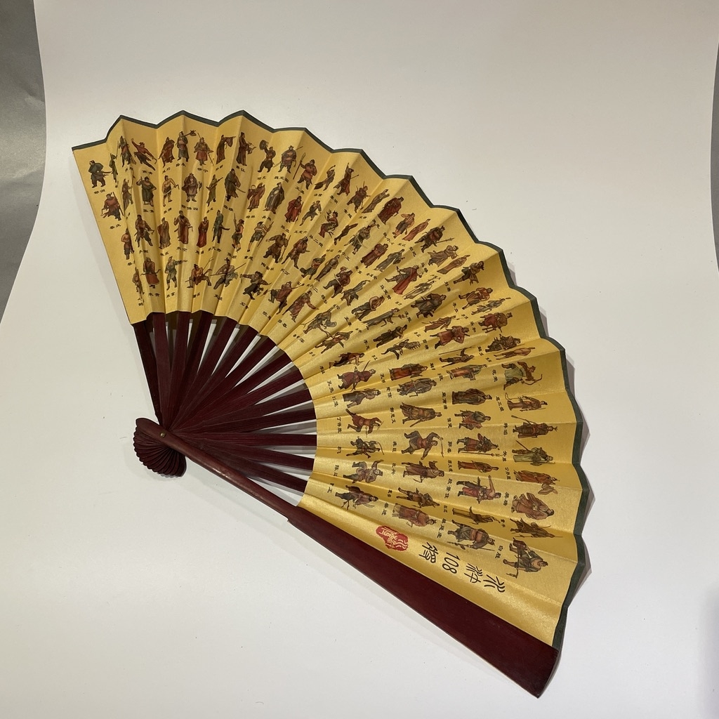 Quạt Giấy Lụa Cao Cấp tranh 108 vị anh hùng Thuỷ Hử, quạt Thuỷ Hử, 108 anh hùng Lương Sơn Bạc